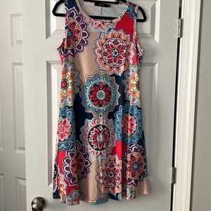 Flowy summer dress Sz L with pockets